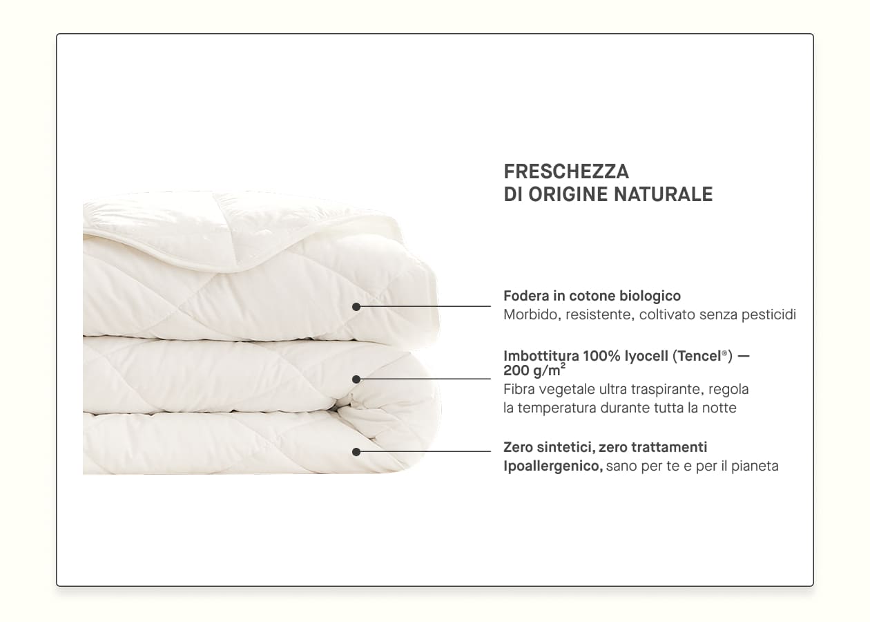 Piumino estivo naturale