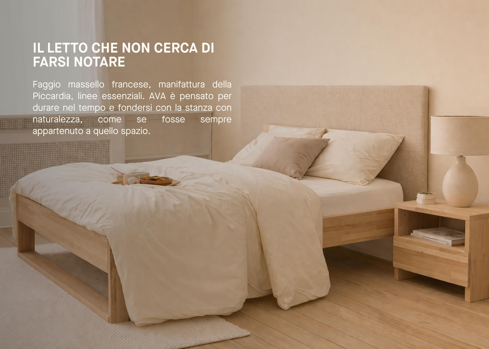 Letto in legno massiccio AVA