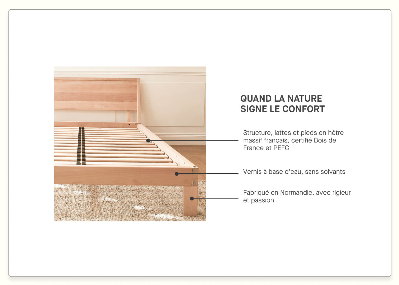 Letto in legno massiccio NOVA