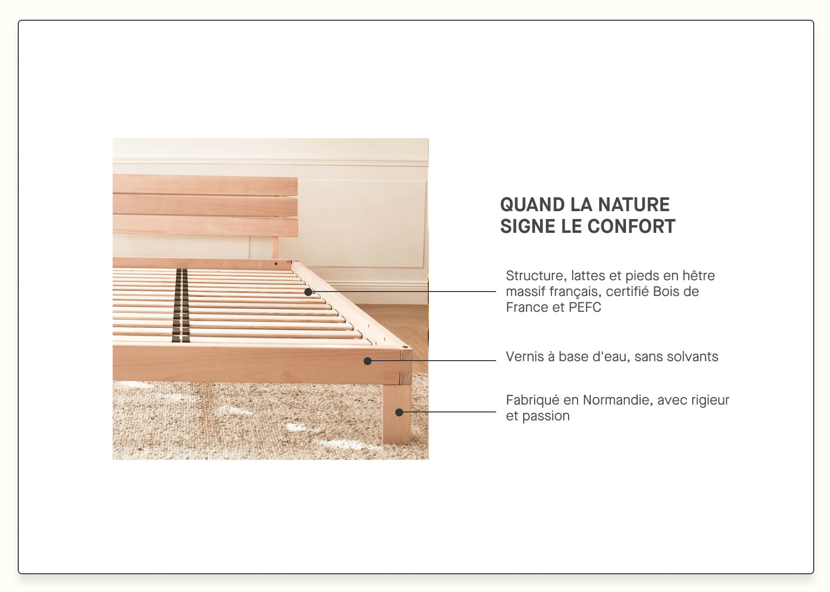Letto in legno massiccio NOVA