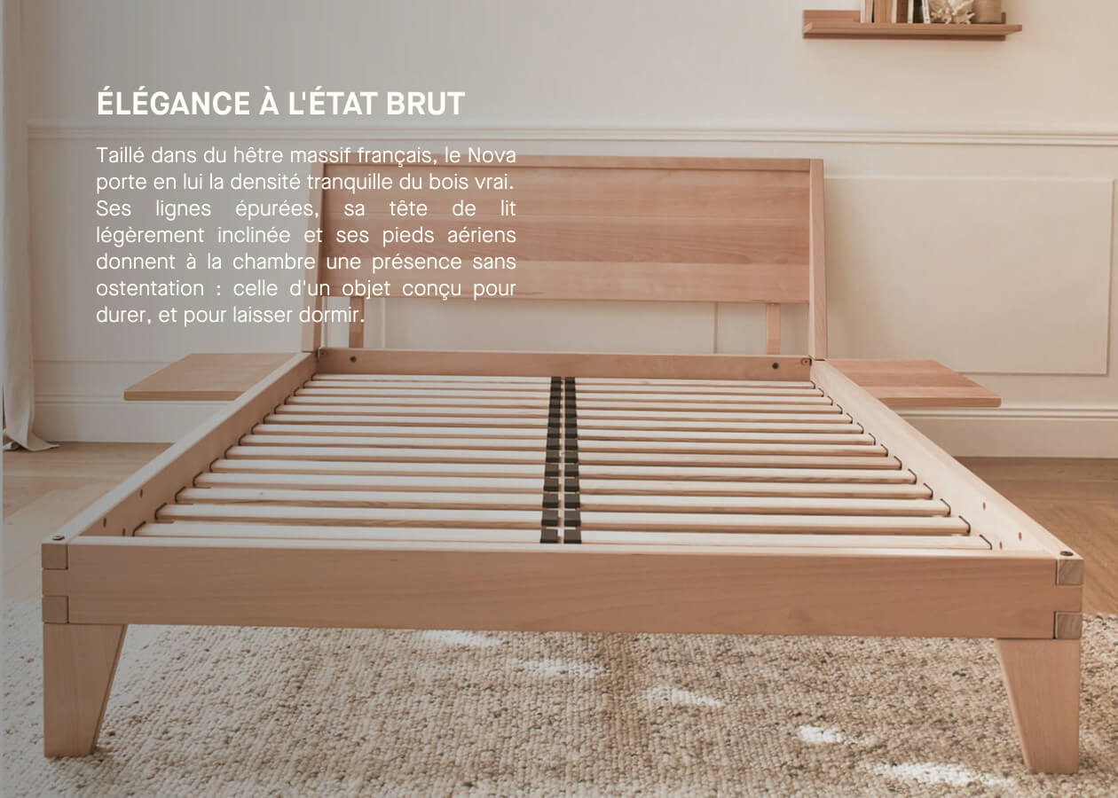 Letto in legno massiccio NOVA