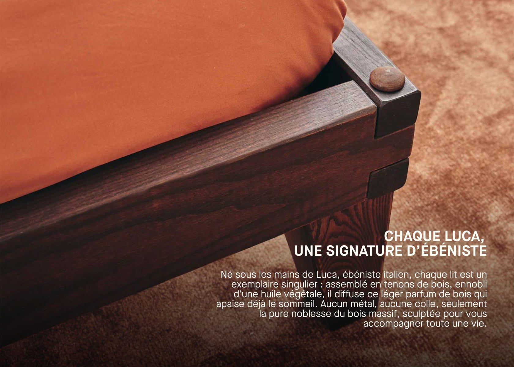 Letto legno massiccio LUCA