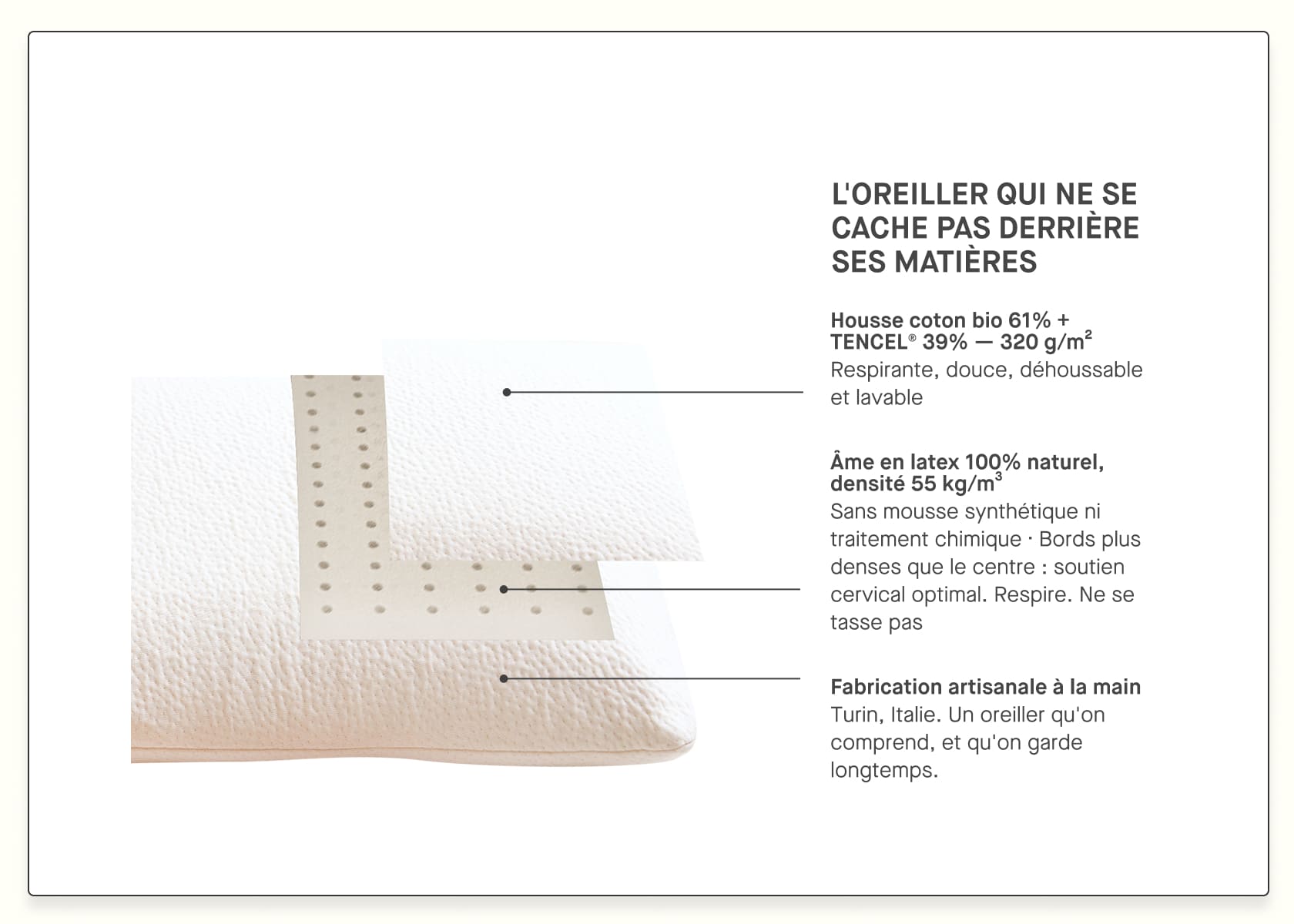 Cuscino lattice naturale